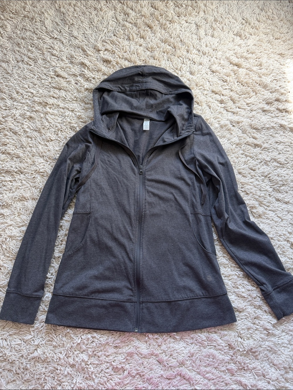 Balance Collection Charcoal Zip-Up Hooded Sweatshirt